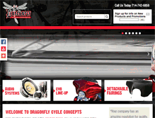 Tablet Screenshot of dragonflycycleconcepts.com